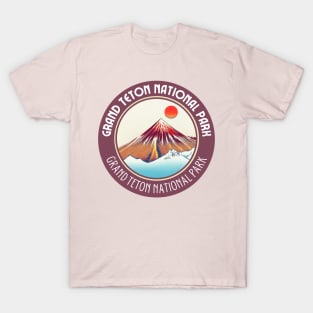 Grand Teton National Park in Japanese Vibes T-Shirt